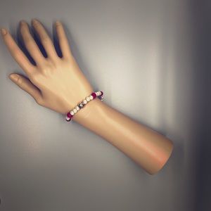 Hand made pearl bracelet with silver 950